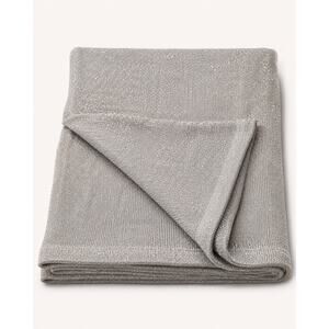 Calvin‎ Klein Home Gray Metallic Knit Throw Quiet Luxury